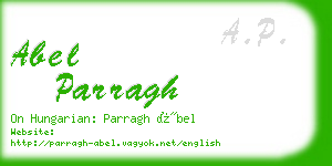 abel parragh business card